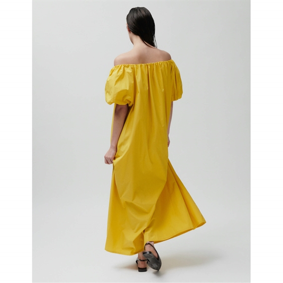 2NDDAY Gia Fine Crispy Poplin Kjole, Spicy Mustard